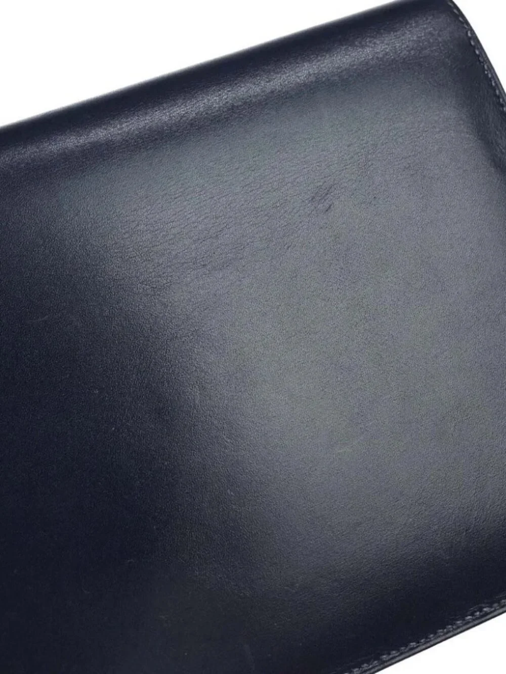 Hermes Blue Navy Box Calf Pochette Jet Clutch Bag